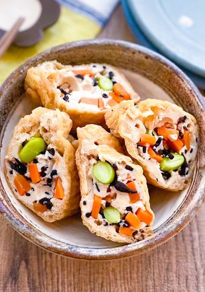 豆腐と五目の巾着煮-レシピのメイン写真