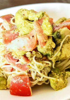 ベーコンとアボカドの冷製素麺ジェノベーゼ-レシピのメイン写真