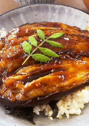 ベジ♪メインに♪甘辛☆ナスの蒲焼丼-レシピのメイン写真