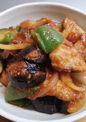 カツオと夏野菜の味噌炒め-レシピのメイン写真
