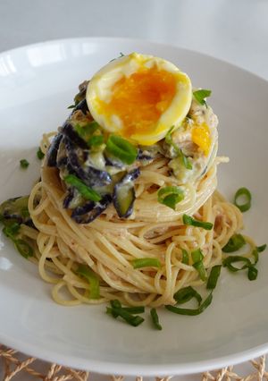七味マヨでツナと茄子の冷製パスタ！-レシピのメイン写真