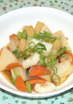 シーフードと野菜のオイスターソース炒め-レシピのメイン写真