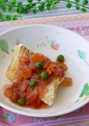 魚の唐揚げトマトあん／保育園こども園給食-レシピのメイン写真