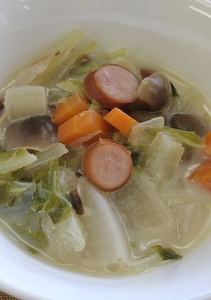 冬野菜の豆乳ポトフ-レシピのメイン写真
