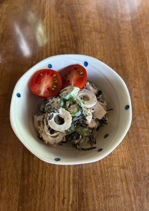オクラとひじきのおかかマヨ和え-レシピのメイン写真