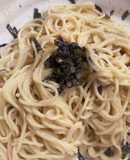 我家のアレンジ冷やし麺　オイマヨ　うどん