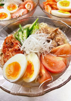 冷麺。素麺ですが。-レシピのメイン写真