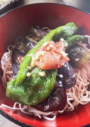 夏野菜のっけ素麺-レシピのメイン写真