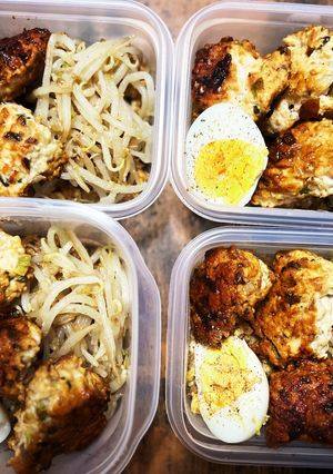糖質オフ弁当/鶏つくね弁当-レシピのメイン写真