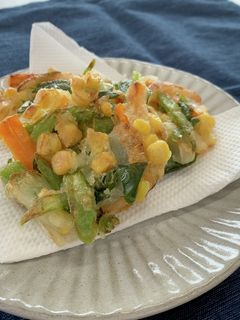 つるむらさきのかき揚げ-レシピのメイン写真