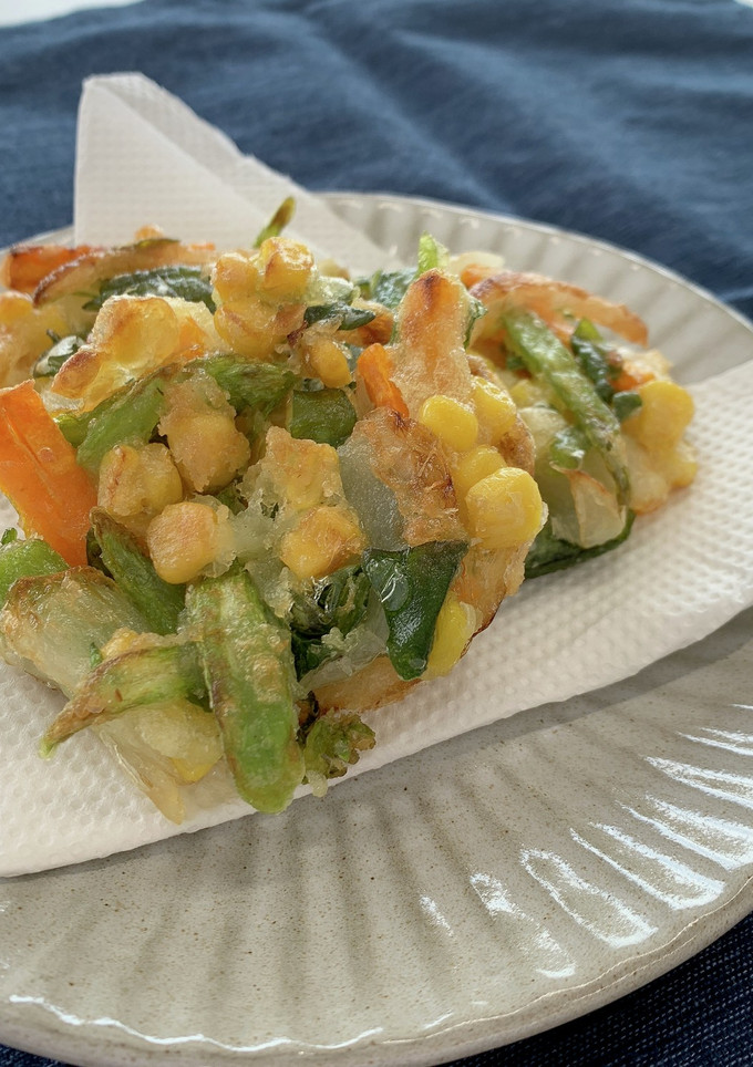 つるむらさきのかき揚げ-レシピのメイン写真