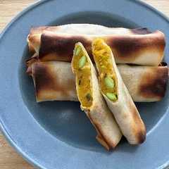 รูปของ かぼちゃと枝豆のチーズ春巻き