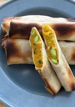 かぼちゃと枝豆のチーズ春巻き-レシピのメイン写真