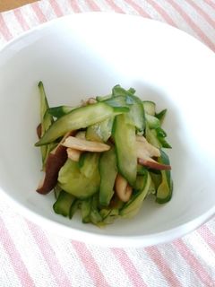 きゅうりと焼き椎茸の辛子和え-レシピのメイン写真