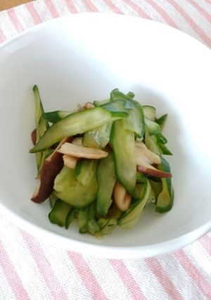 きゅうりと焼き椎茸の辛子和え-レシピのメイン写真