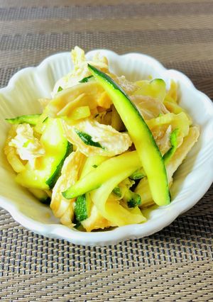 鶏胸✖️ズッキーニ♡濃旨おかずサラダ-レシピのメイン写真