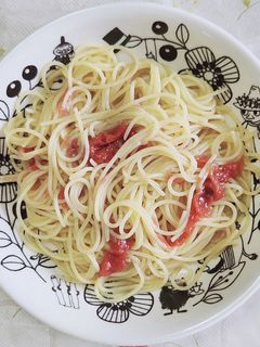 梅昆布茶のパスタ-レシピのメイン写真