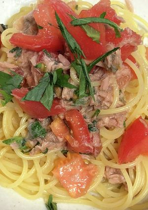 トマトとツナと大葉の冷製パスタ-レシピのメイン写真