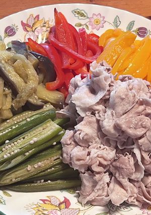 ♡お野菜たっぷり♡簡単♡豚冷しゃぶしゃぶ-レシピのメイン写真