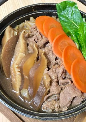 免疫力が上がる！きのこたっぷりすき焼き鍋-レシピのメイン写真