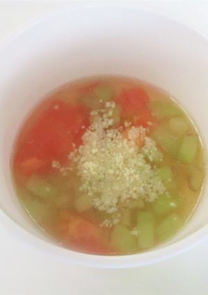 【離乳食後期】なすのトマトスープ-レシピのメイン写真