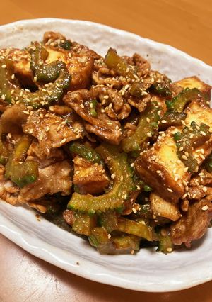ゴーヤと豚肉の味噌炒め-レシピのメイン写真