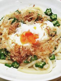 出汁おくらのぶっかけうどん-レシピのメイン写真