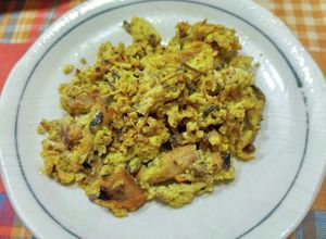 いわし､梅しそ風味のスクランブルエッグ-レシピのメイン写真