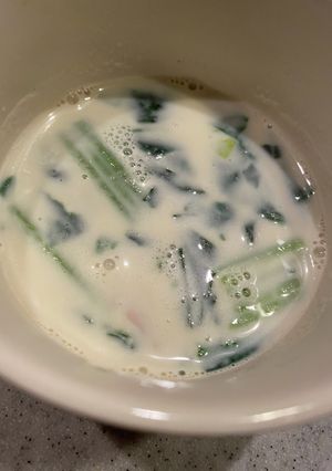 ほうれん草×ベーコンのミルクスープ-レシピのメイン写真
