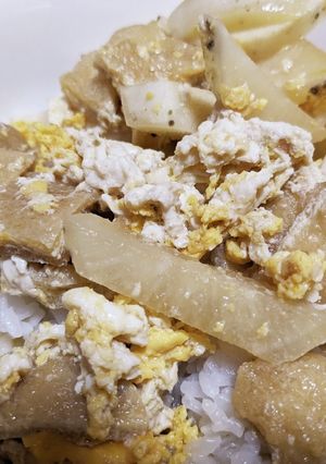 かんたん油揚げとたまごと大根の丼-レシピのメイン写真