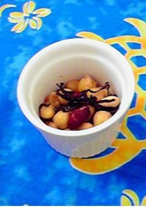 レンジでチン♬お豆さんと塩昆布バター♡-レシピのメイン写真