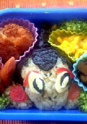 ヒコザル　☆　キャラ弁-レシピのメイン写真