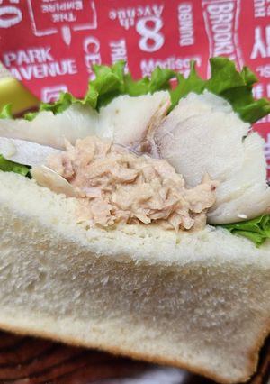 朝食に！楽しくしめ鯖ツナレタスサンド！-レシピのメイン写真