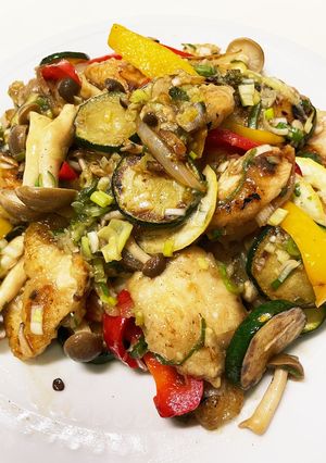 色野菜と鶏胸肉ネギレモン炒め-レシピのメイン写真
