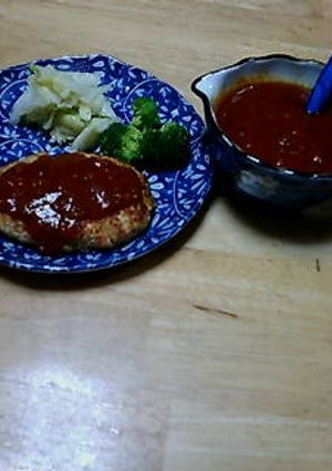 簡単ソースと豆腐ハンバーグ-レシピのメイン写真