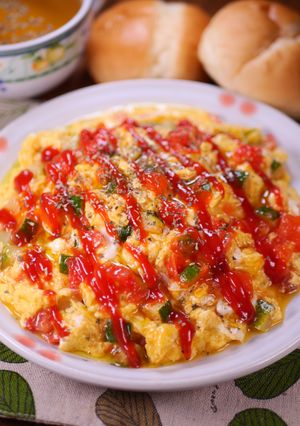 トマトの旨味を引き出したとろとろオムレツ-レシピのメイン写真