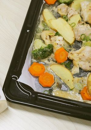 甘酒味噌マスタードだれで鶏のオーブン焼き-レシピのメイン写真