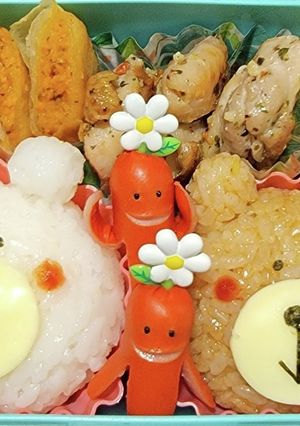 簡単くまちゃんおにぎり弁当！-レシピのメイン写真