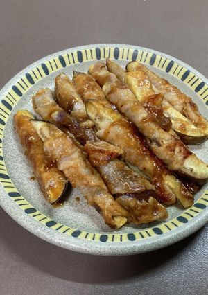 ナスの豚バラ肉巻き-レシピのメイン写真