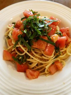 トマトと大葉の冷製和風パスタ-レシピのメイン写真