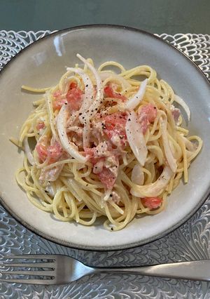 ツナとトマトのクリームチーズ冷製パスタ★-レシピのメイン写真