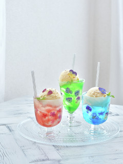 爽やかお花のゼリークリームソーダ-レシピのメイン写真
