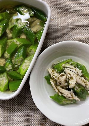 オクラと鶏肉のお浸し-レシピのメイン写真