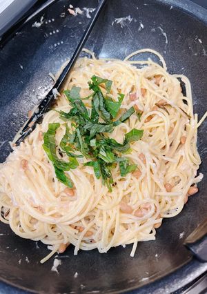 和えるだけ！とろろ納豆ツナマヨパスタ-レシピのメイン写真