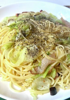 スパゲティ・レタス・ペペロンチーノ-レシピのメイン写真