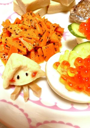 お揚げで可愛いイカソー星人!ひな祭りにも-レシピのメイン写真