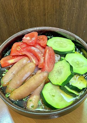 ズッキーニとシャウエッセンの冷しラーメン-レシピのメイン写真
