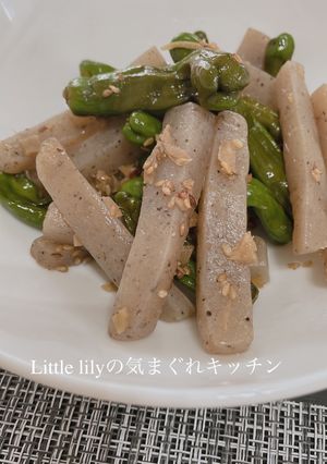 ししとうと蒟蒻の甘辛炒め-レシピのメイン写真
