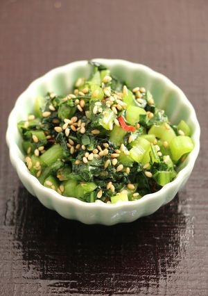 簡単！小松菜のにんにく油炒め-レシピのメイン写真