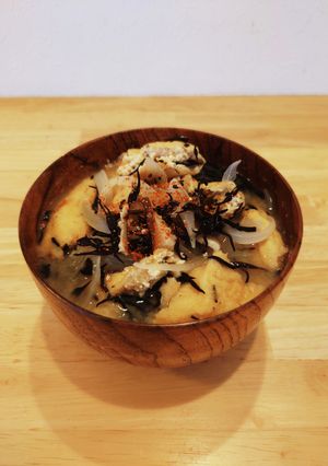 がんもどきとひじきのかんたん味噌汁-レシピのメイン写真